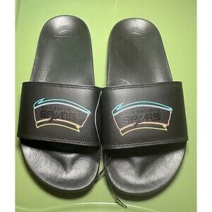 iSlide San Antonio Spurs Black Sandals Slides‎ UNISEX SIZE W 6/7, M 5/6 *NEW*